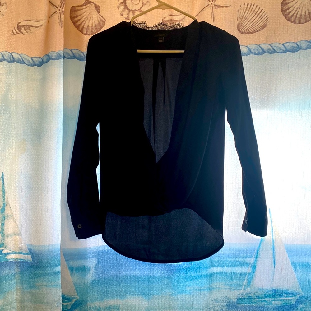 Ann Taylor lacy fringe blouse